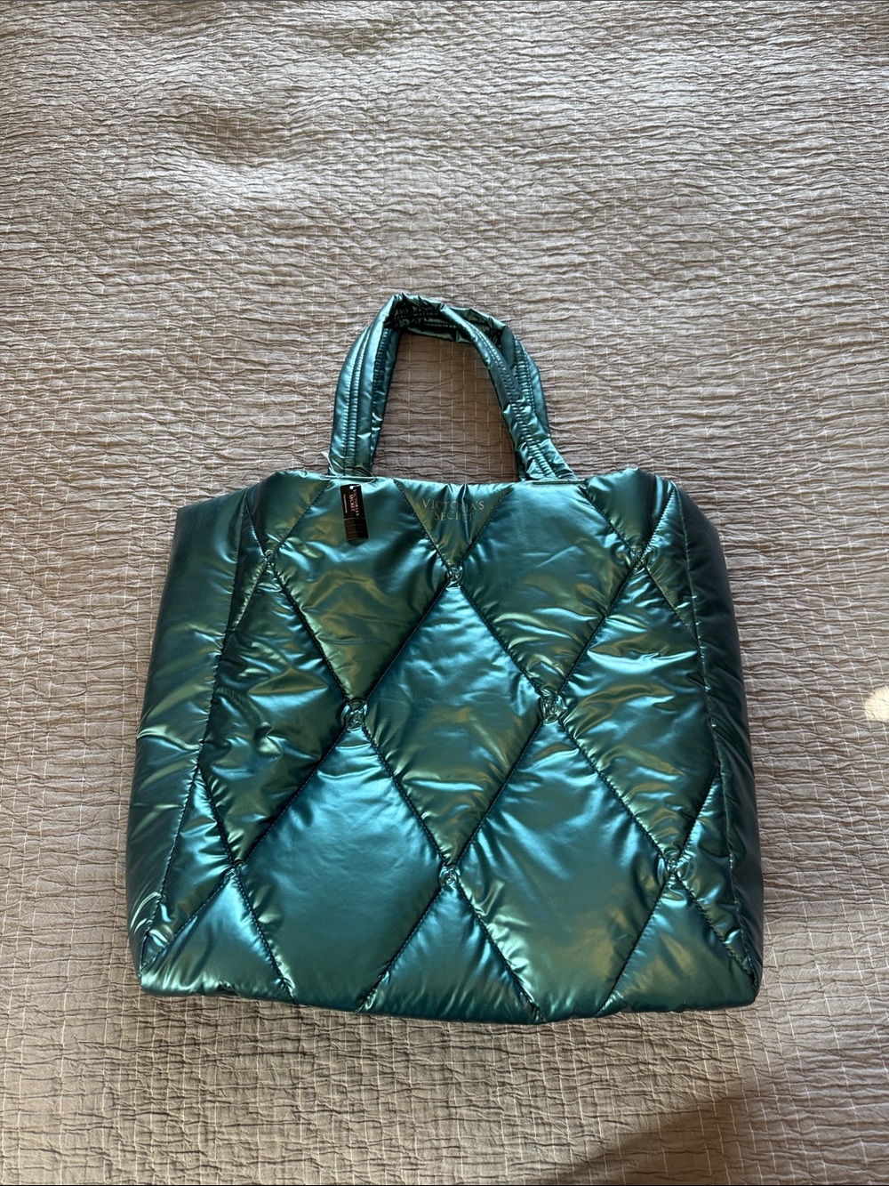 Victoria’s Secret Metallic Puffer Purse Bag